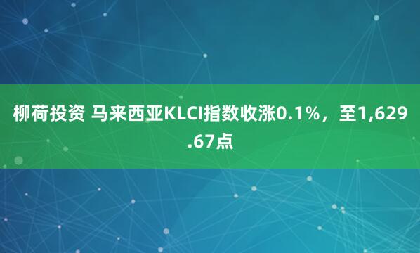 柳荷投资 马来西亚KLCI指数收涨0.1%，至1,629.67点