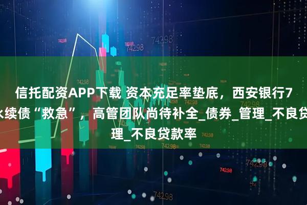 信托配资APP下载 资本充足率垫底，西安银行70亿永续债“救急”，高管团队尚待补全_债券_管理_不良贷款率